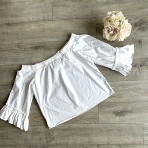 BANANA REPUBLIC WOMEN'S OFF THE SHOULDER BLOUSE | SZ‎ M